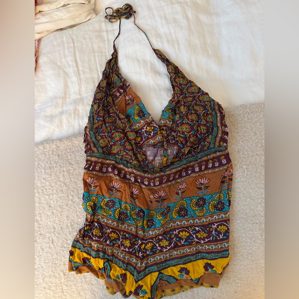 Novella Royale Floral Print Halter Romper - Picture 3 of 4
